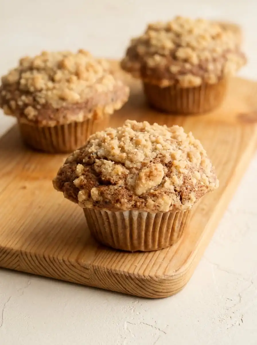 Carrot Cake Muffins with Streusel Topping 16 A brunch table spread featuring fresh Carrot Cake Muffins with Streusel Topping and hot coffee.