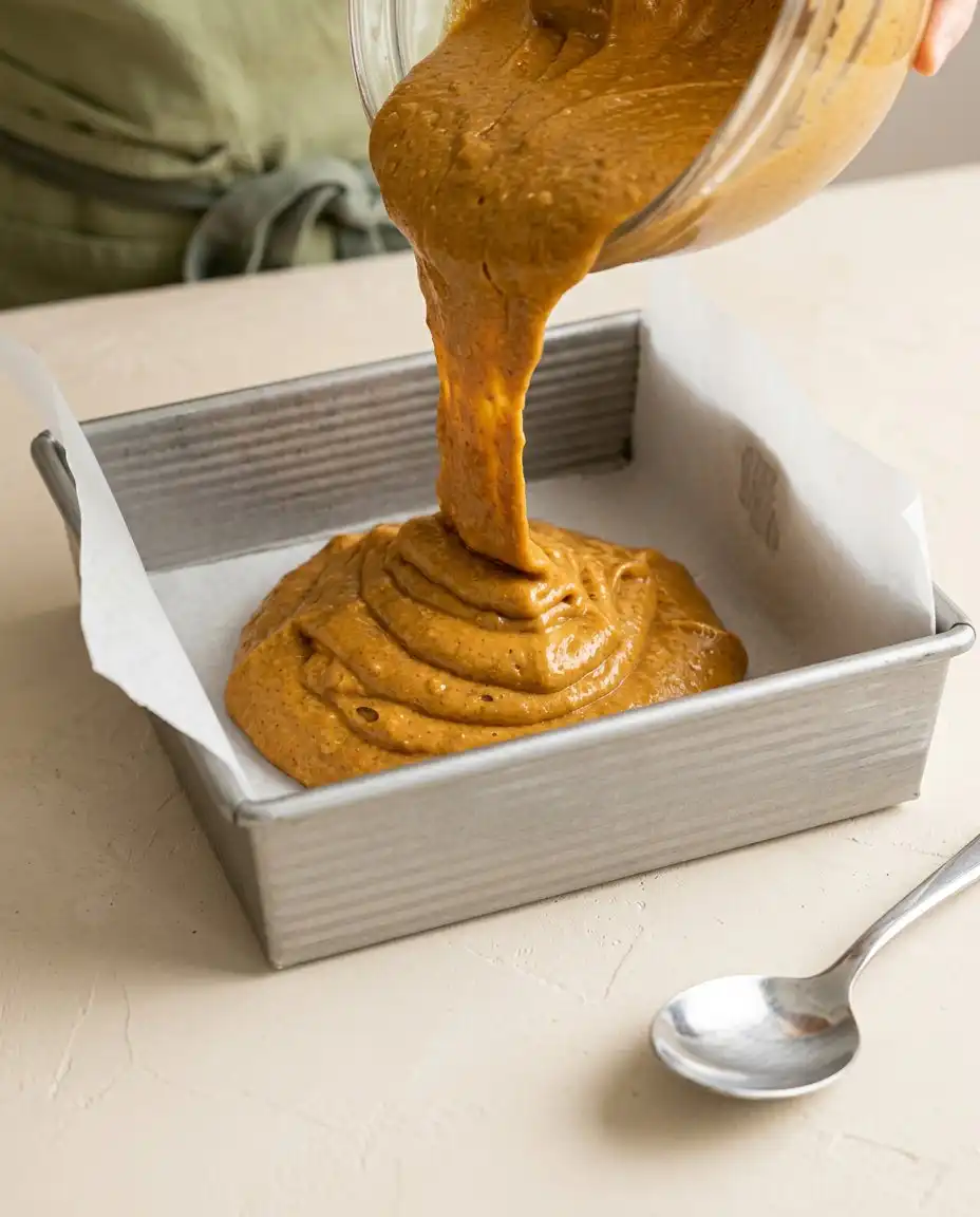 Cutting cold butter into brown sugar and flour for Pumpkin Streusel Coffee Cake.