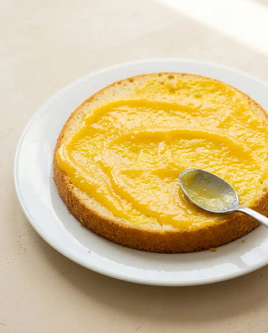Fresh mangoes, eggs, flour, and cream cheese on a wooden table for making Mango Flower Crown Cake