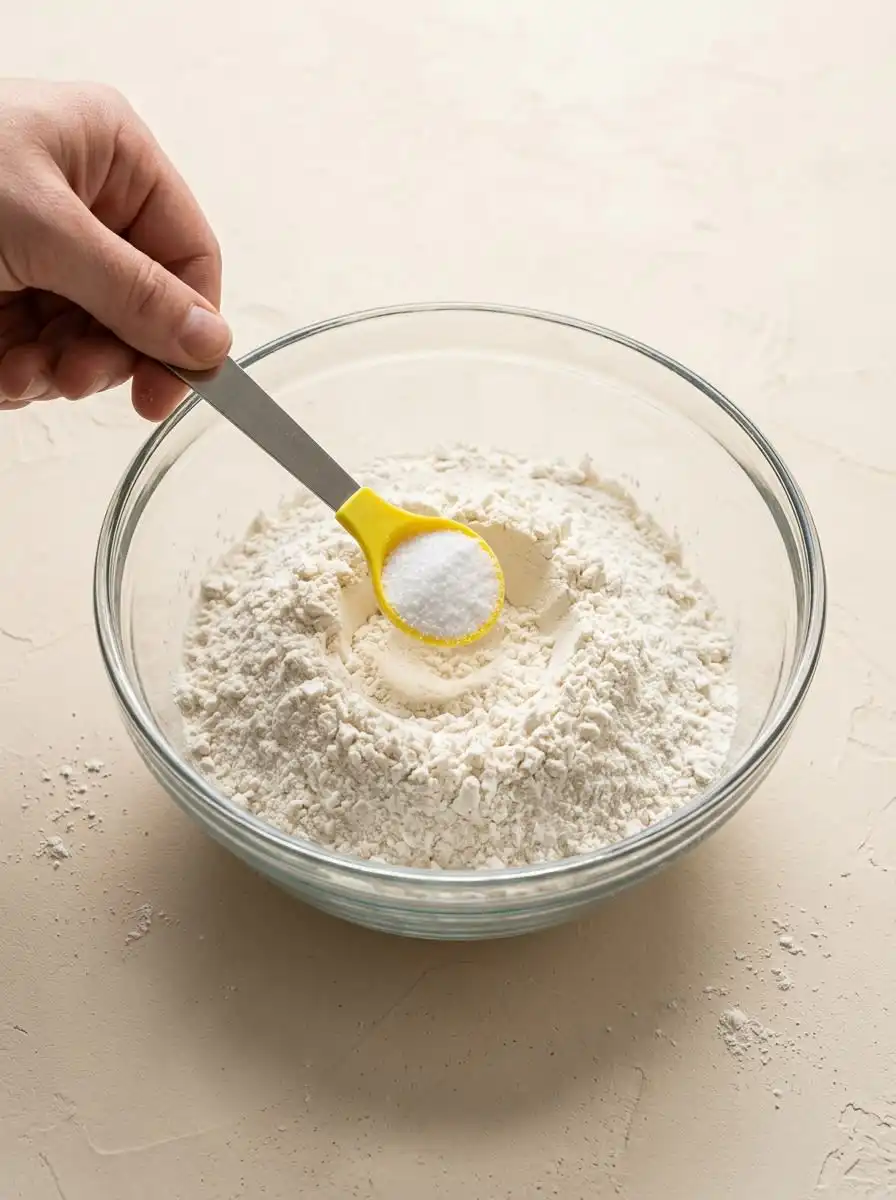 Baking ingredients including butter flour sugar and rainbow sprinkles for the cookie cake.