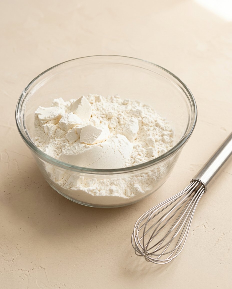 Ingredients for the Pumpkin Spice Layer Cake with Cinnamon Cream Cheese Frosting gathered on a kitchen island.