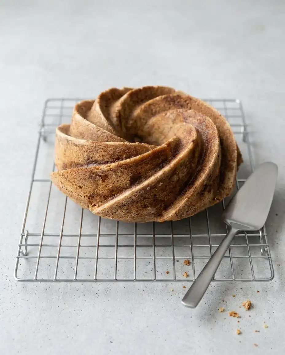 Spiced Pear Cake 12 A rustic spiced pear cake loaf standing on a wooden kitchen table surrounded by fresh pears