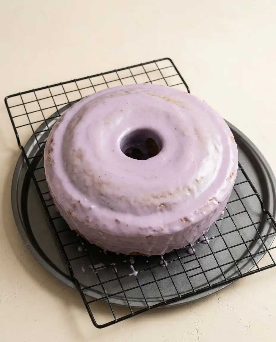 A single slice of Blackberry Pound Cake served with fresh whipped cream and extra berries.