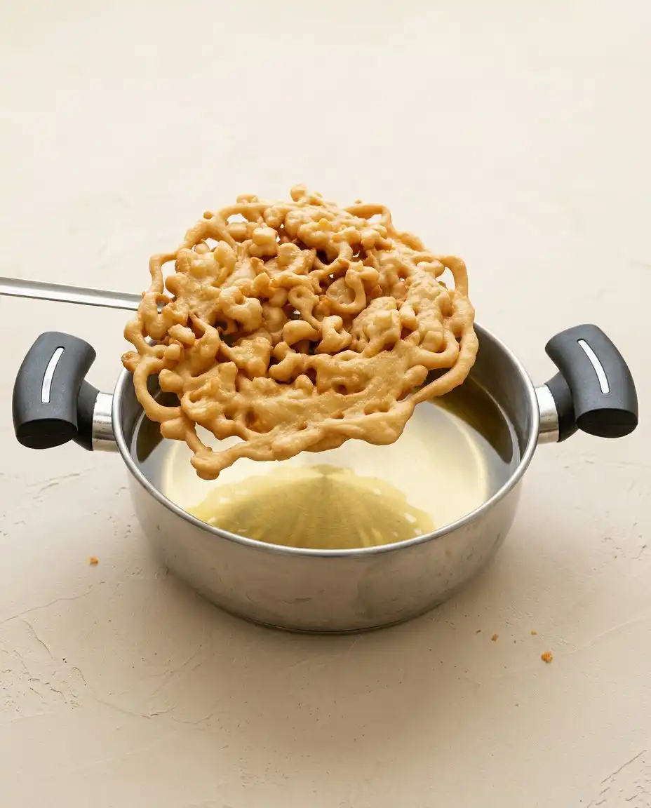 A 3-Ingredient Funnel Cake served with chocolate sauce and whipped cream on a plate.
