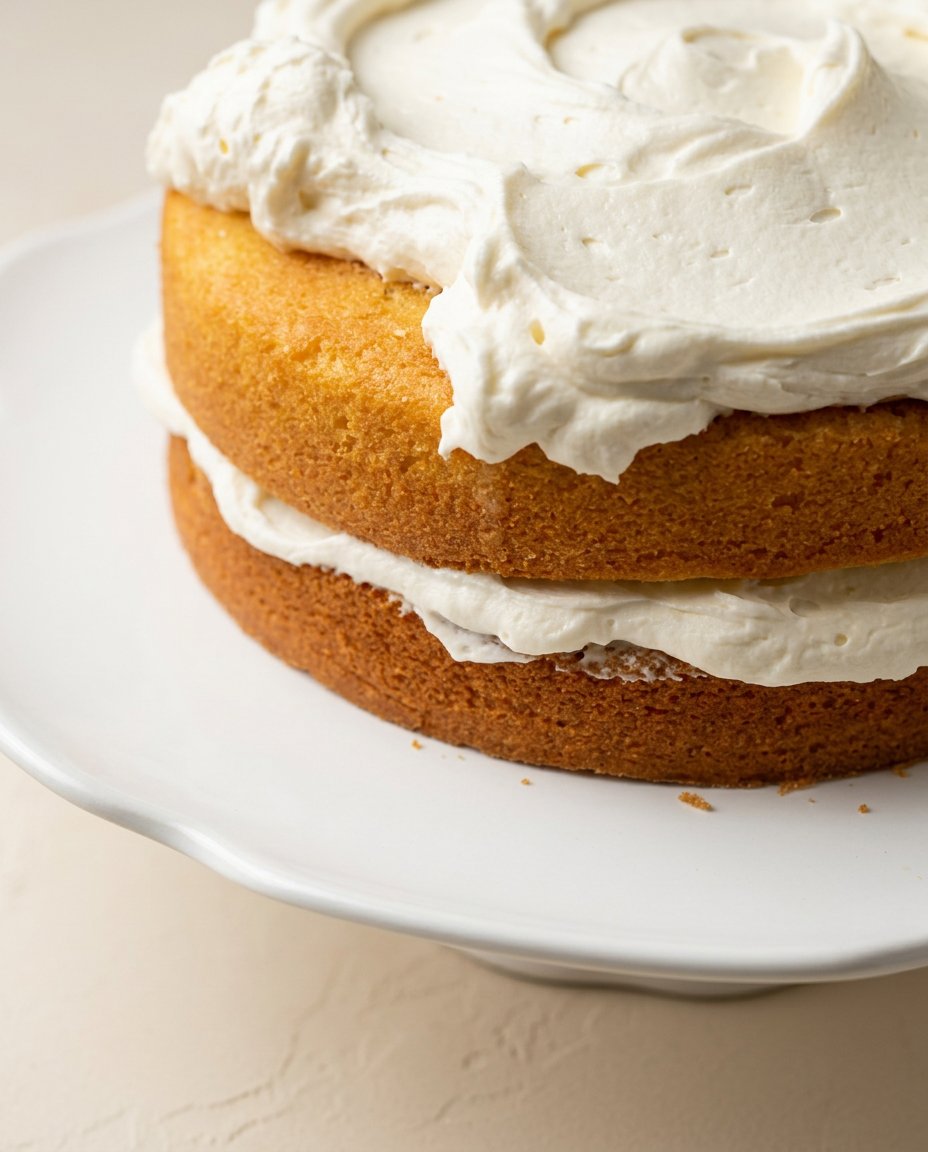 Slicing a generous wedge of Three-Layer Coconut Cream Cake to reveal the soft internal crumb